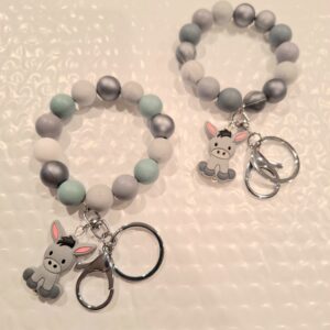 Beaded Stretch Donkey Keychain